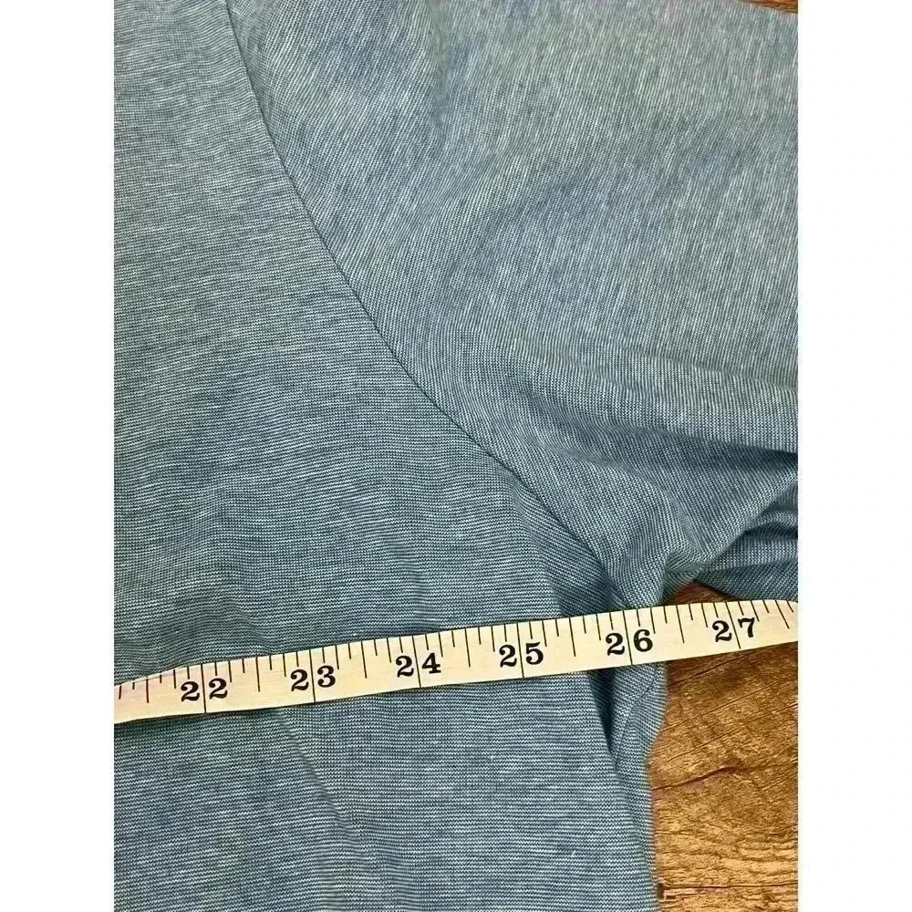 Vineyard Vines Edgartown Polo Heathered Blue Men's 2XL Short Sleeve Cotton Blend - Picture 5 of 9